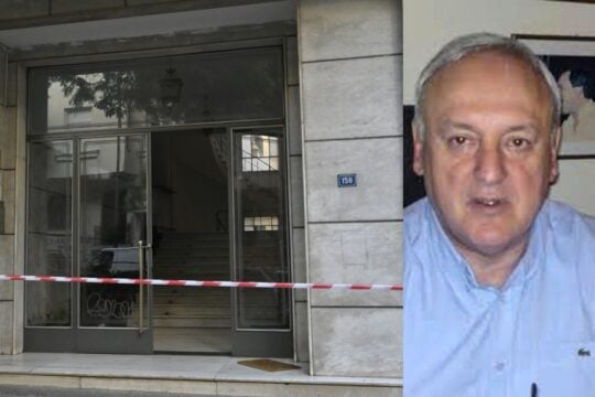 Το σημείο που δολοφονήθηκε ο ποινικολόγος ο Σταύρος Γεωργίου / EUROKINISSI