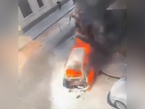 Έκρηξη στη Δαμασκό κοντά στο ξενοδοχείο που μένει ο Εμανουέλ Μακρόν / X