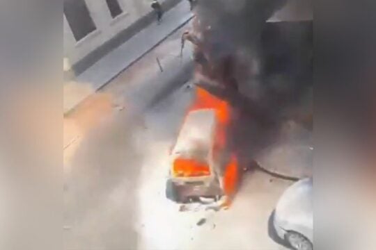 Έκρηξη στη Δαμασκό κοντά στο ξενοδοχείο που μένει ο Εμανουέλ Μακρόν / X