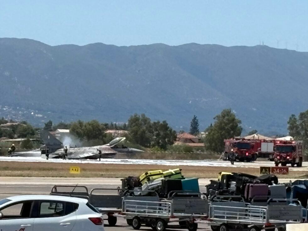 Αναγκαστική προσγείωση F-16 στο αεροδρόμιο της Ζακύνθου