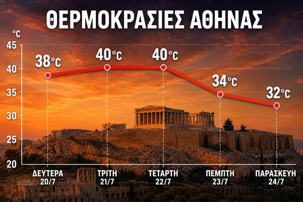 Πώς θα κινηθεί ο καύσωνας στην Αττική