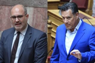 Ο Δημήτρης Μαρκόπουλος και ο Άδωνις Γεωργιάδης / EUROKINISSI