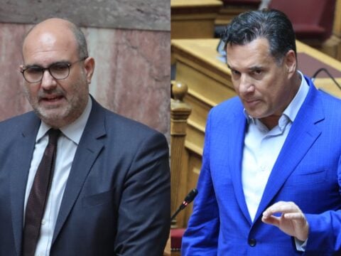 Ο Δημήτρης Μαρκόπουλος και ο Άδωνις Γεωργιάδης / EUROKINISSI