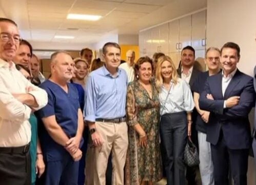 Ο Γιώργος Μυλωνάκης και η Τίνα Μεσσαροπούλου στον «Ευαγγελισμό»