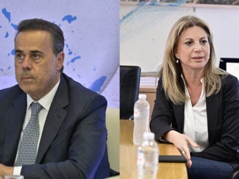 Ο Σταύρος Παπασταύρου και η Μαρία Καρυστιανού / EUROKINISSI