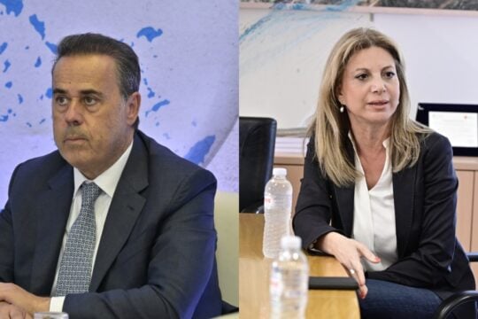 Ο Σταύρος Παπασταύρου και η Μαρία Καρυστιανού / EUROKINISSI