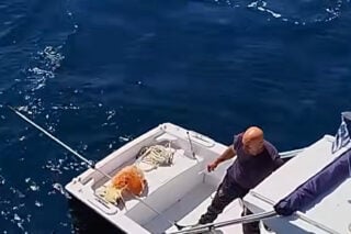 Σύρος: Συγκινητικό βίντεο – Η στιγμή της διάσωσης θαλάσσιας χελώνας που είχε παγιδευτεί σε δίχτυα