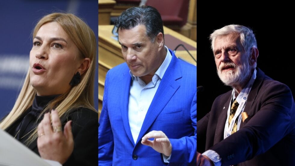 Η Σέβη Βολουδάκη, ο Άδωνις Γεωργιάδης και ο Γιάννης Λοβέρδος / EUROKINISSI