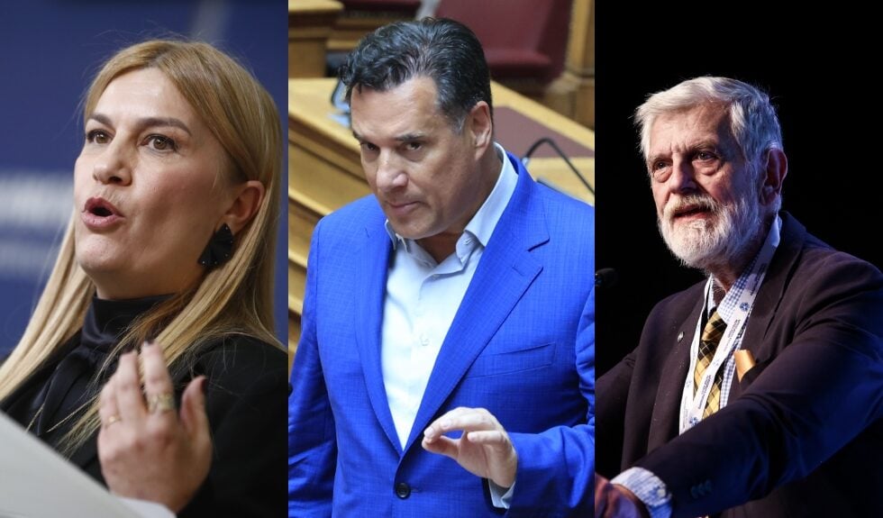Η Σέβη Βολουδάκη, ο Άδωνις Γεωργιάδης και ο Γιάννης Λοβέρδος / EUROKINISSI