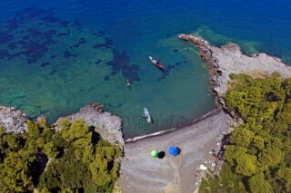 Πεύκα, βράχια και χρυσαφένια άμμος… Μια από τις πιο ξεχωριστές ακτές της Ανατολικής Εύβοιας