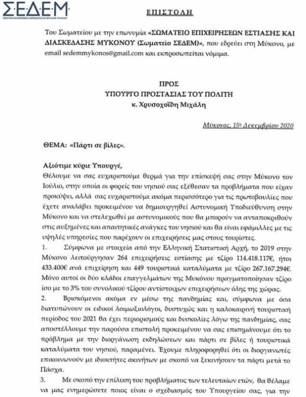 Ετοιμάζουν από τώρα πάρτι σε βίλες της Μυκόνου μετά το Πάσχα