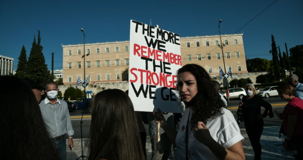Διαμαρτυρία Αρμένιων στο Σύνταγμα για το Ναγκόρνο Καραμπάχ