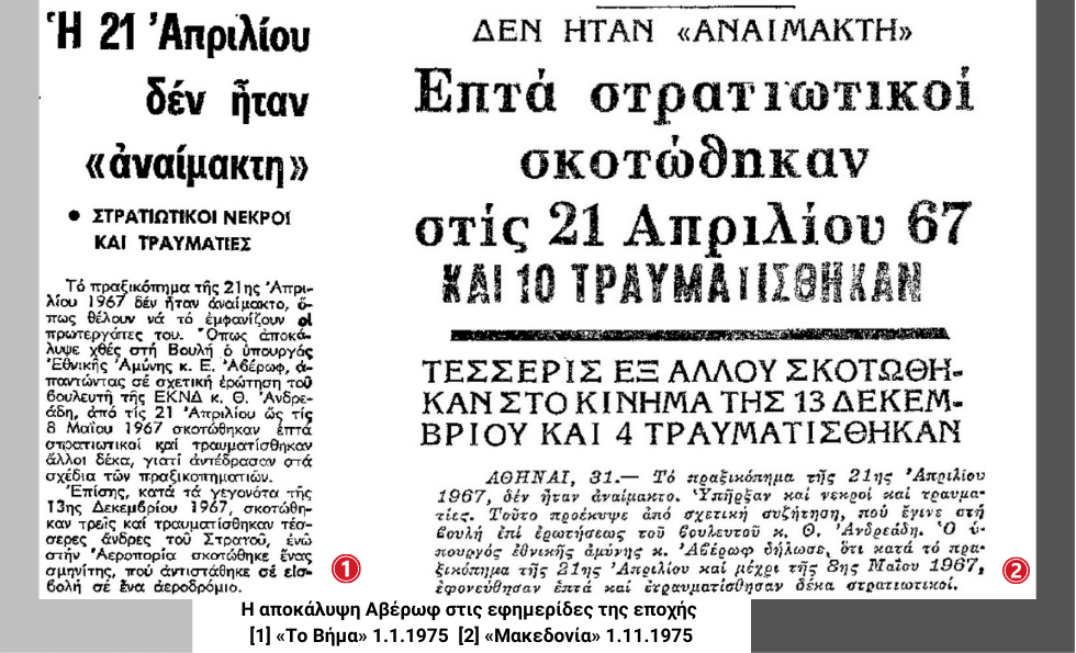 Οι ξεχασμένοι νεκροί του «αναίμακτου» πραξικοπήματος