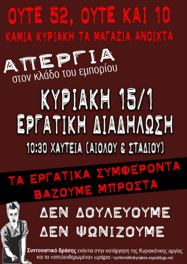Ανοιχτά μαγαζιά με κινητοποιήσεις