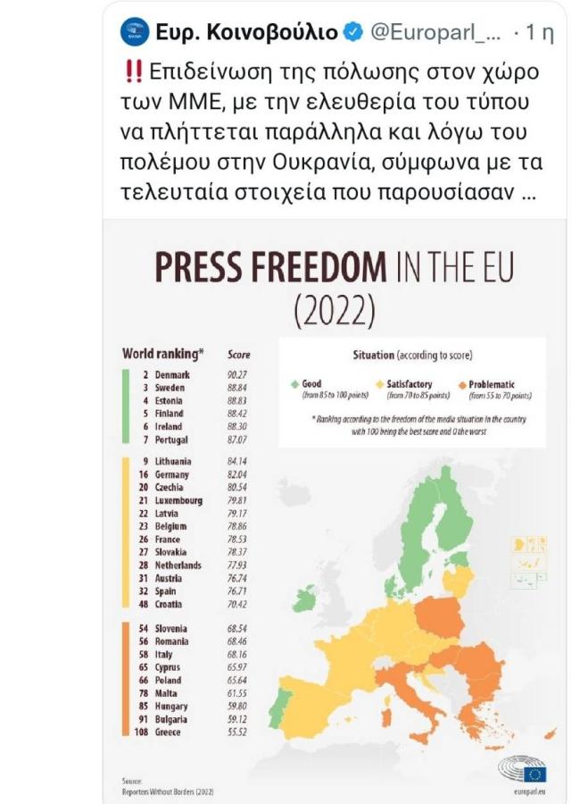 Άλλα αντ’ άλλων το Ευρωκοινοβούλιο για το «κόψιμο» της έκθεσης των ΡΧΣ