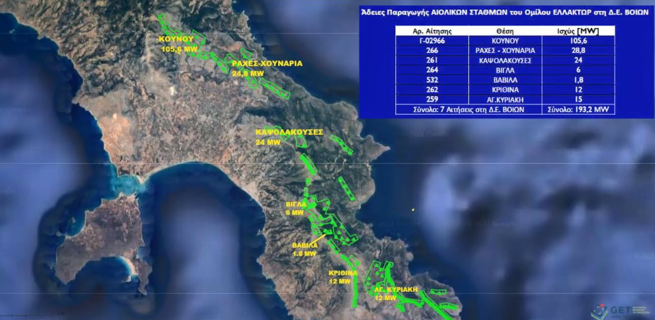 Υψώνουν τείχος ανεμογεννητριών στον Καβομαλιά