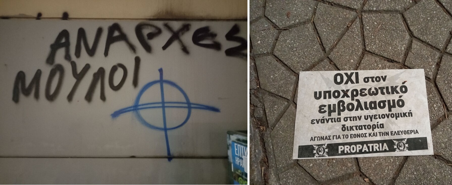 Φασίστες και ναζί αντιεμβολιαστές βγήκαν παγανιά
