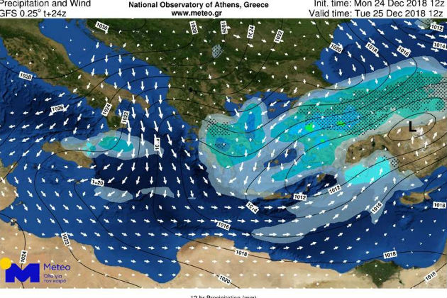 Ψυχρό μέτωπο σε ολόκληρη τη χώρα