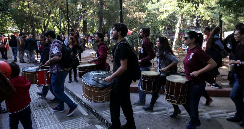 Διαμαρτυρία κατά Airbnb και διώξεων προσφύγων στα Εξάρχεια