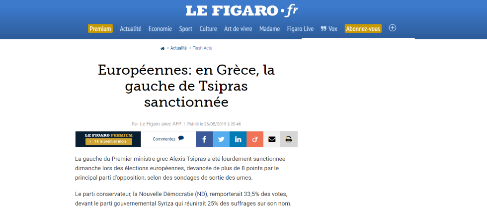 Διεθνή μέσα για τα εκλογικά αποτελέσματα στην Ελλάδα