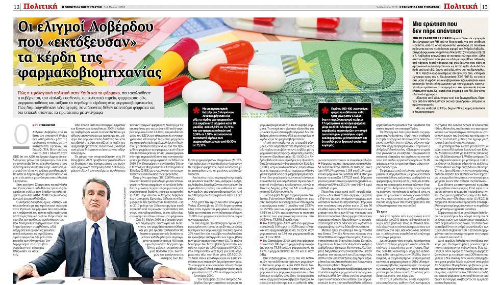 Οι παρεμβάσεις της Novartis που έβλαψαν το Δημόσιο