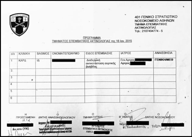 Επέμβαση TAVI σε ασθενή με πλαστογραφία επίσημου εγγράφου!