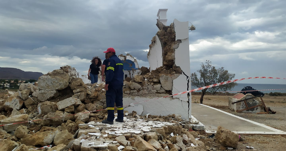 Κατέρρευσε εκκλησάκι στον Ξηρόκαμπο Σητείας
