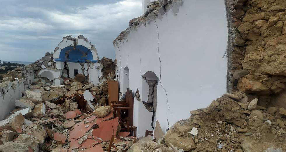 Κατέρρευσε εκκλησάκι στον Ξηρόκαμπο Σητείας
