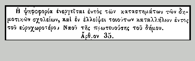 Οταν οι εκκλησίες χρίστηκαν εκλογικά κέντρα