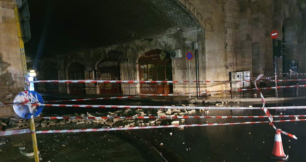 Κατέρρευσε κομμάτι της εξωτερικής επένδυσης των Ενετικών Τειχών στο Ηράκλειο
