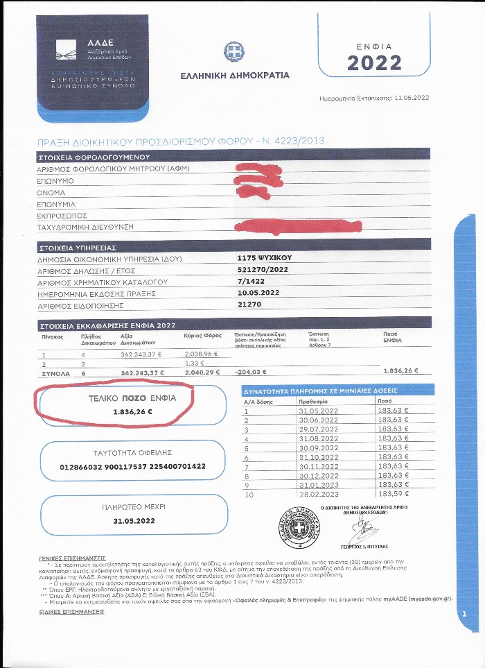 Η εξαπάτηση μέσω του ΕΝΦΙΑ 