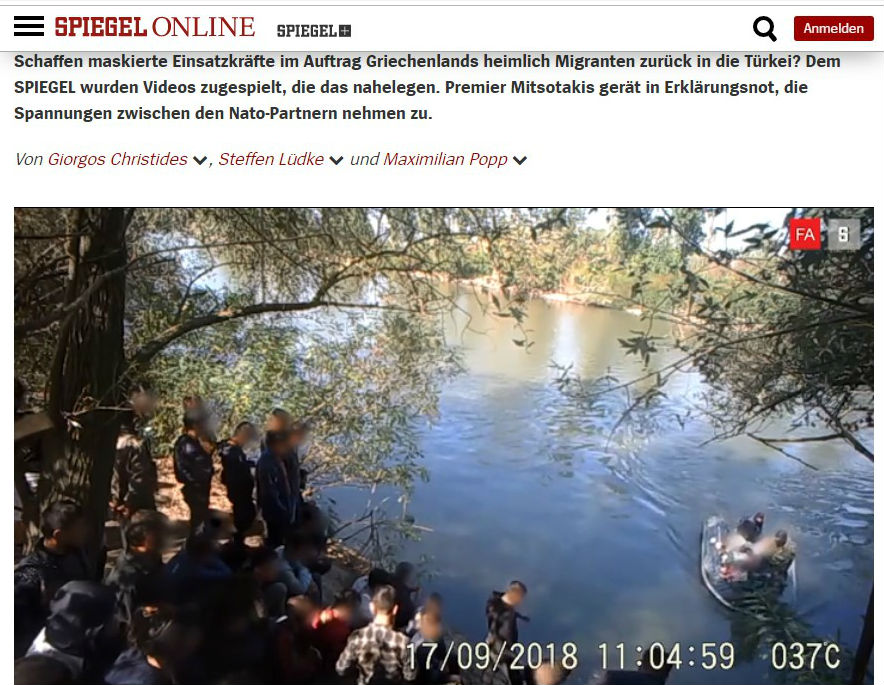 Spiegel: Αποκαλυπτικό βίντεο επαναπροώθησης προσφύγων στον Έβρο