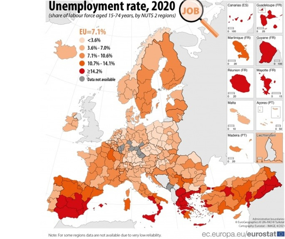 Η Περιφέρεια Κρήτης πρώτη στην αύξηση της ανεργίας σε όλη την Ευρώπη