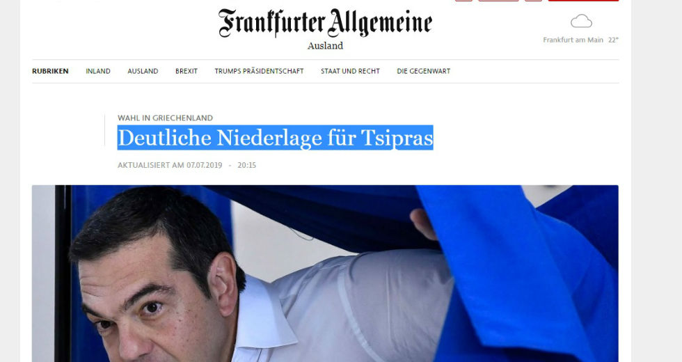 Ο ξένος Τύπος για το αποτέλεσμα των εκλογών στην Ελλάδα