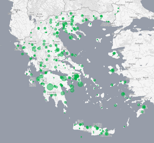 Ο χάρτης με τα έντονα καιρικά γεγονότα από το 2001 μέχρι και σήμερα