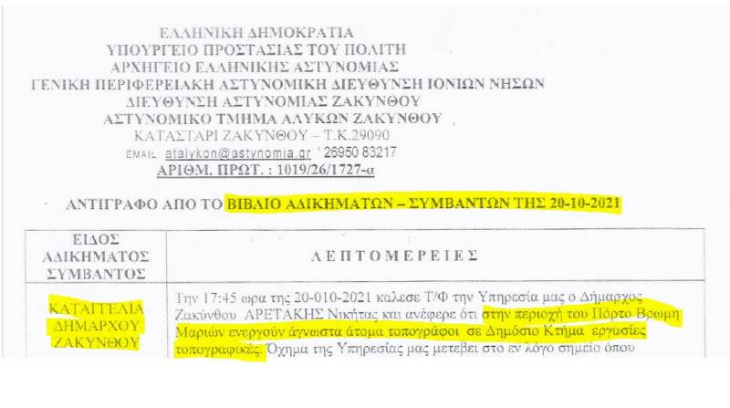 Αρπαγή «Ναυαγίου» Ζακύνθου: Αβάδιστα στο χώρο σας…