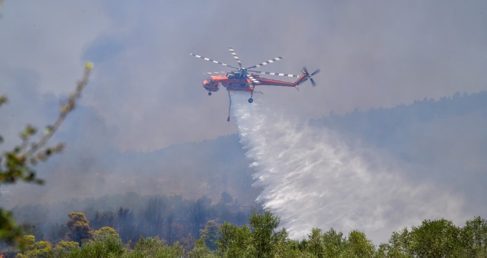 Ολονύχτια μάχη με ανεξέλεγκτες πυρκαγιές σε Εύβοια και Πελοπόννησο