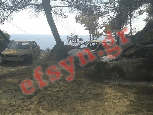 Σε εξέλιξη πυρκαγιά στην παραλία Μυρτιώτισσα της Κέρκυρας