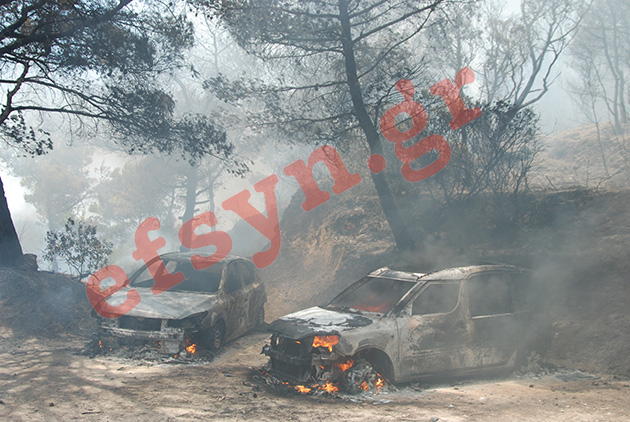 Σε εξέλιξη πυρκαγιά στην παραλία Μυρτιώτισσα της Κέρκυρας