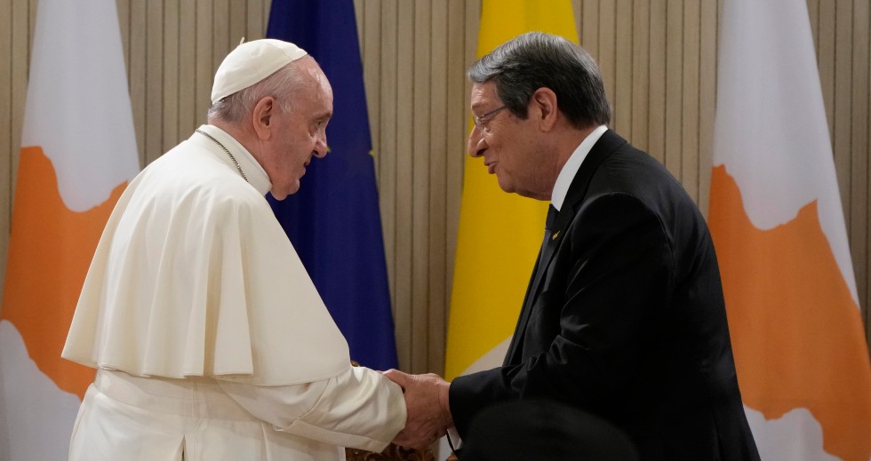 Μήνυμα Πάπα Φραγκίσκου για το Κυπριακό και την ειρήνη κατά την ιστορική επίσκεψη στην Κύπρο