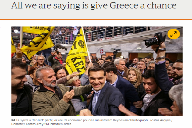 «Το μόνο που λέμε είναι “Δώστε στην Ελλάδα μια ευκαιρία”»
