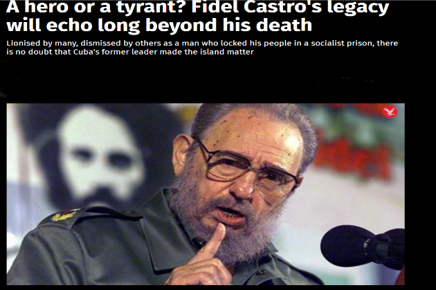 Ο θάνατος του Φιντέλ στα διεθνή ΜΜΕ