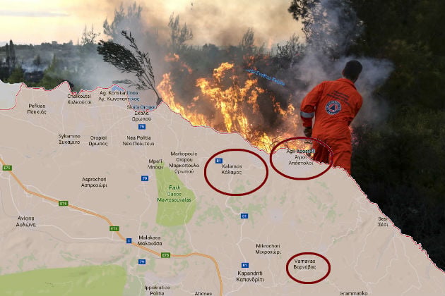 Πύρινος εφιάλτης στην ανατολική Αττική