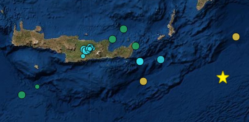 Σεισμός 6,1 Ρίχτερ νοτιοανατολικά της Καρπάθου