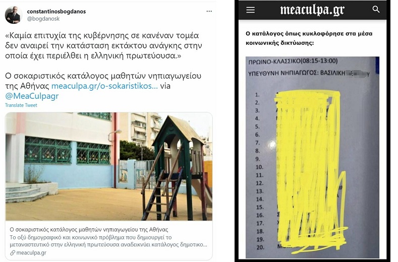Το υποκριτικό mea culpa και η κάλυψη από Μαξίμου