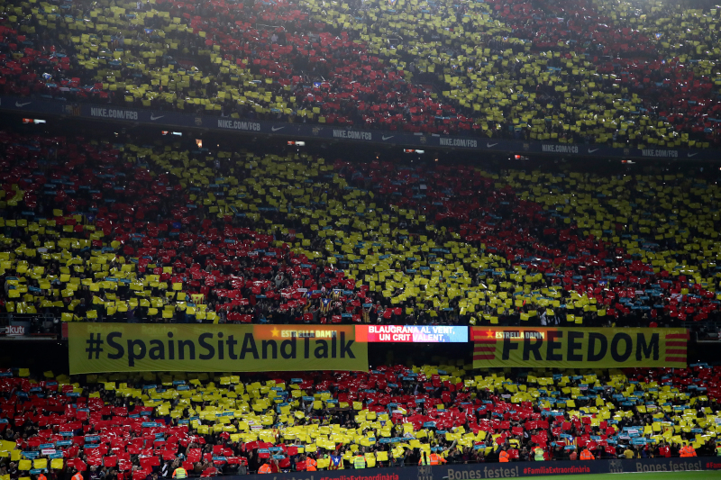 Το clasico «στη σκιά» τεράστιων διαδηλώσεων για καταλανική ανεξαρτησία