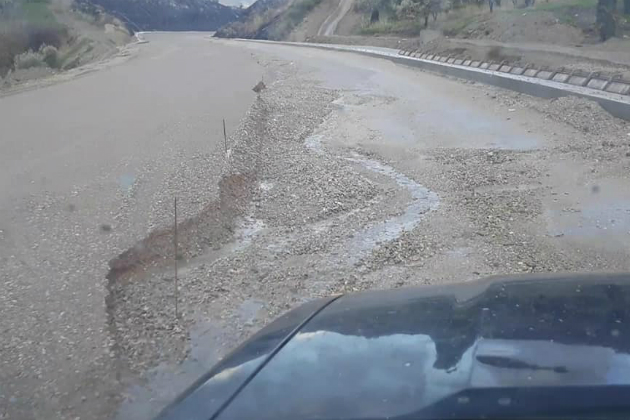 Ζημιές από τη βροχή στον υπό κατασκευή δρόμο Ηράκλειο – Μεσαρά