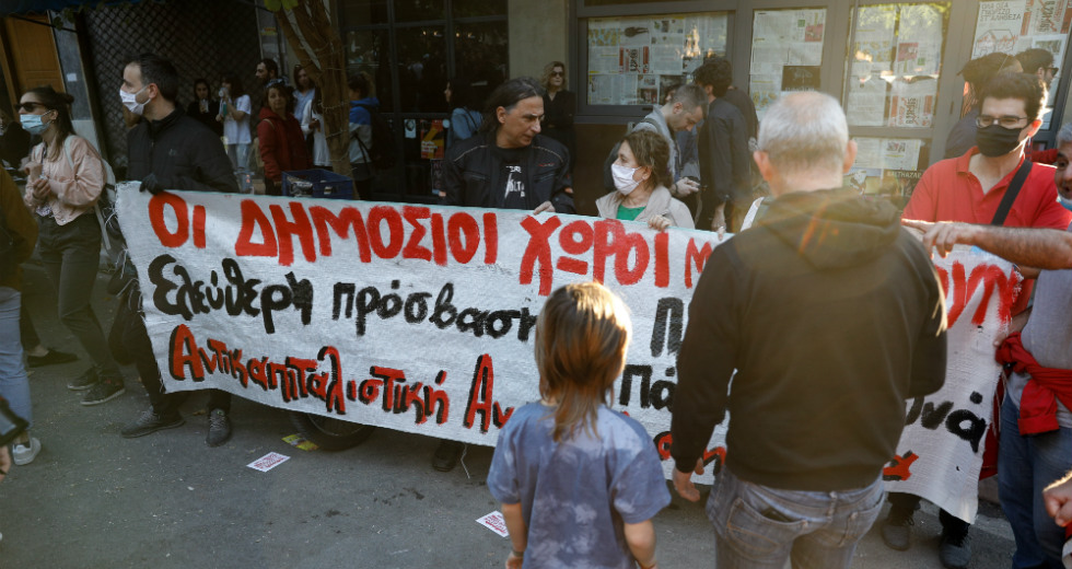 Δυναμική συγκέντρωση και πορεία στην Κυψέλη μετά την επιχείρηση καταστολής