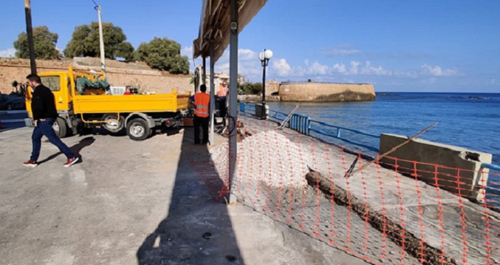 Χανιά: Εργασίες αποκατάστασης ζημιών από την τελευταία κακοκαιρία