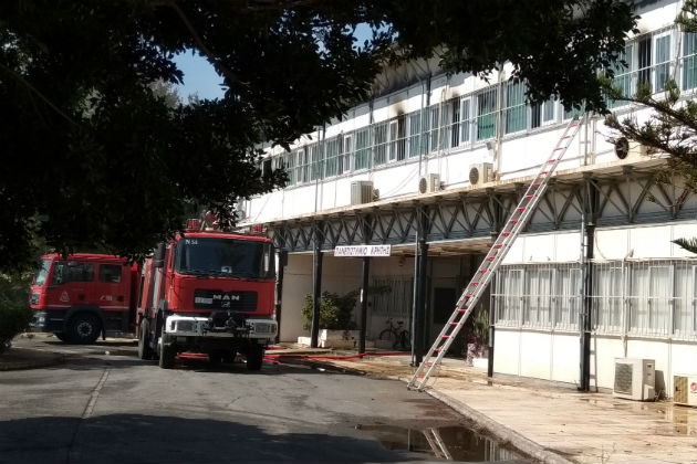 Έσβησε η φωτιά στις εστίες του Πανεπιστημίου Κρήτης στην Κνωσό